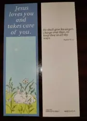 "JESUS LOVES YOU AND..." BOOKMARK WITH SCRIPTURE - C.R. Gibson - Lot of 5