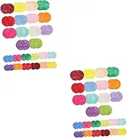 TEHAUX 200 Pcs Ornament Felt Patch Felt Fabric Circles Felt Pads for Ornaments Pre Cut Felt Circles Adhesive Felt Circles Round Shapes Fabric Pads Non-Woven Circles 100pcs Wafer Materials
