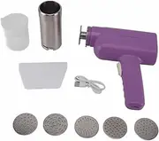 Electric Pasta Maker Portable Handheld Automatic Noodle Machine 5 in 1 Cordless Pasta Maker with Shaping Moulds and Cutter for Chow Mein Soup Noodle (Purple)