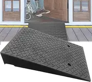 Non-Skid Threshold Ramp, 800 lbs Weight Capacity, Utility Mobility Access Wheelchair Ramp, Portable Rubber Threshold Ramp for Home Steps Stairs Doorways Scooter,50x80x23cm
