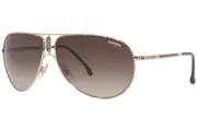 Carrera Gipsy65 J5GHA Gold Aviator Brown Gradient Non-Polarized 64mm Sunglasses