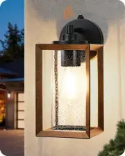 Dusk to Dawn Outdoor Wall Lights, Farmhouse Exterior Lighting Fixtures with S...