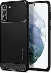 [Spigen] Rugged Armor Case Designed for Samsung Galaxy S21 (2021) Resilient Ultra Soft Cover - Black
