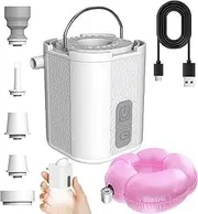 Portable Air Pump | Camping Light Small Inflator Deflator - Pool Floats Inflator Mattress Bed Multi-Purpose Accessories for Holiday Vacation Home Travel