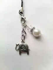 Elephant Beaded Phone Charm Dangle Lanyard Hang Pendant Chain Car Decor Handmade