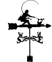 Wind vanes, Outdoor Garden Metal Weathervane with NIU Gengdi Hunter Angler Ornament, Backyard Roof Weather Vane Wind Direction Indicators Easy Use