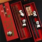 2 Pair With Chopstick Rest Chinese Chopstick Sushi Chopsticks Present