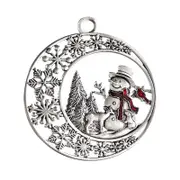 Catzon Solid Pewter Christmas Tree Ornament for Home Party Decorations-Snowman