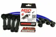 VMS RACING BLUE IGNITION WIRES + MSD IRIDIUM SPARK PLUGS FOR MAZDA MIATA MX5 1.8 (for: Mazda)
