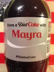 Share A Diet Coke With Mayra Limited Edition Coca Cola Bottle 2014 USA
