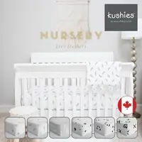 在飛比找momo購物網優惠-【kushies】純棉棉絨嬰兒床床包 60x120 cm(淺