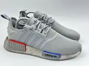adidas Originals NMD_R1 Cool Gray Black Red GX9524 Men's Size 7.5