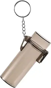 [Baluue] Waterproof Lighter Lighters Lighter Case Keychain Lighter Cover Travel Lighter Cover Lighter Protective Sleeve Lighter Storage Case Transparent Stainless Steel