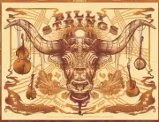 BILLY STRINGS LUCK ON THE LAWN ART PRINT POSTER AP EDITION AUSTIN HALF HAZARD