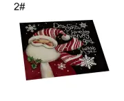 Christmas Santa Elk Snowman Placemat Pad Dining Table Insulation Mat Home Decor - 2#