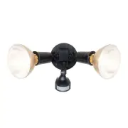 110° Black Motion Activated Motion Sensor Outdoor Security Flood Light Durable