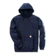 Sweatshirt With Cap with Logo Carhartt Signature New Navy Size Man 2XL