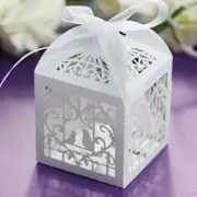 40x white paper boxes birthday wedding favour birhday party bomboniere candy box