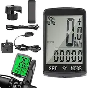 Cycling Computer - Cordless Biking Speed Gauge | Luminous Water Proof Speedometer for Biking Mountain Road Bikes Dirtbikes ATV Motorcycle