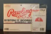 Rawlings System -17 Baseball Softball Scorebook Score Book BUNDLE w/Lineup Cards