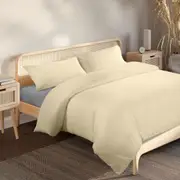 Royal Comfort Bamboo Blended Quilt Cover Set 1000TC Ultra Soft Touch Bedding Ivory Double