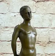NUDE MALE STATUE MAN SCULPTURE GAY ART BRONZE STATUES HOT CAST DETAILED FIGURINE