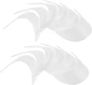 [VALICLUD] 20pcs Plastic Hat Brim Inserts for Boys and Girls Visor Caps Liner for Baseball Hats Accessories for Outdoor Activities and Sun Protection White