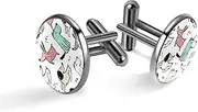 [Generic] Men's Cufflinks, Hand Draw Animals Cuff Links for Men, Classic Cufflinks Black for Suit Shirt Wedding Business Birthday Jewelry Gift