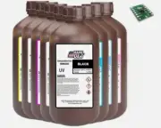 PREMIUM COMPATIBLE UV CURE INK FOR MIMAKI LUS-170 (1,000 ML BOTTLE) + CHIP