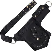 Fanny Pack Cell Phone Waist Pouch Vintage Wallet Retro Telephone Duty Belt Accessories Waist Bag for Women Sports Waist Bag Ladies Purses Trendy Phone Cases Black Aluminum Alloy