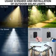 GUYIS Solar Flood Lights Outdoor Wireless Waterproof Led Lamp Security Motion 2