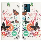 Leather Stand Phone Case For Motorola Moto E13 4g , Pattern Printing Magnetic Wallet Cover