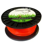 120m Heavy Duty Nylon String Trimmer Line - 2.4mm Round (Red)