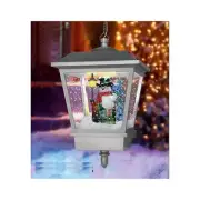 Jumbl Holiday LED Lighted Musical Snowing Snowman Hanging Lamp with 25 Songs