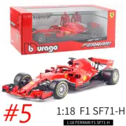 Bburago 1:18 2018 FERRARI FORMULA 1 F1 SF71-H #5 Sebstian Vettel Car Model UK