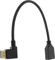 LALADEFIEE Dp1.2 4k Male to Female Extension Cable Right Angle for Monitor Connection