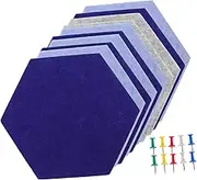 10Pcs Hexagon Felt Board Thick Wall Adhesive Pin Board for Picture Display Decorative Memo Board for Home Decor and Organization for Family Photos