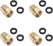 Ruimou 4pcs Brass Check Valve G Thread (1/2 Inch female to 1/2 Inch male) with Washer for Water Heaters Tanks Towers Toilets Intake Systems Backflow Preventer