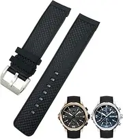 [FULNES] 22mm Rubber Watchband Fit for IWC AQUATIMER FAMILY IW376805 IW329001 Quick Release Waterproof Watch Strap