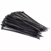 8" Black Color Cable Ties - Zip Ties 200 Pieces by Apple Crafts