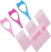 Oruola 53pcs Mascara Guard and Eye Lash Brushes,3 in 1 Reusable Plastic Mascara Shield Applicator Guard with Eyelash Brushes for Eyelashes Mascara Application,Create Natural Eye Look