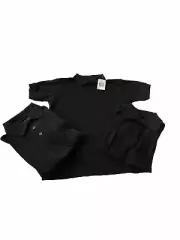 Lot of 3 NWT Child Authentic Galaxy Polo Short Sleeve Shirt Uniform Size 6 BLK