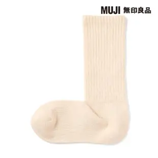 【MUJI 無印良品】女足口柔軟舒適粗織直角襪(共6色)