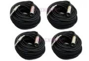 4x 15Ft XLR 3Pin Male to 1/4" Stereo Plug Mic Microphone Audio Cord Cable Lot