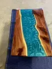 epoxy river style coffee table/Sofa side Center Table Top Live Edge Walnut Table