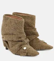 [The Attico] The Attico Juno 95 suede ankle boots AU 8 beige