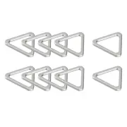 Metal Triangle Ring Buckles (20x20x2.8mm) 10pcs, Webbing Bag Clasps Foggy Silver