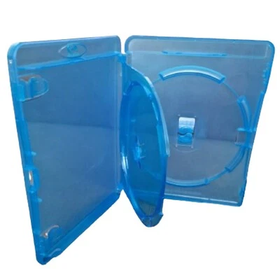 25 Double Blu ray Case 14mm Spine with Inner Swing Tray Holds 2 Disks Amaray New