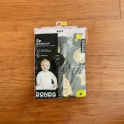 Bonds Baby Christmas Cookie Biscuit Black Brown Zip Wondersuit Size 2 BNIP