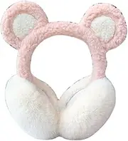 BIENKA Ear Muffs for Women Female Winter Thickening Warm Ear Covers Ladies Ear Muffs Cute Ear Warmers Daily Wearing Earmuffs (Color : Pink, Size : 15x25x14cm)